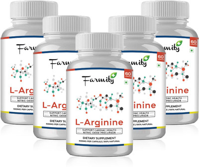 

Farmity L-Arginine - 500mg 60 capsule Pack of 5(300 No)