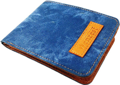 

Wenzest Boys Tan, Blue Denim, Genuine Leather Wallet(3 Card Slots), Bluedenim