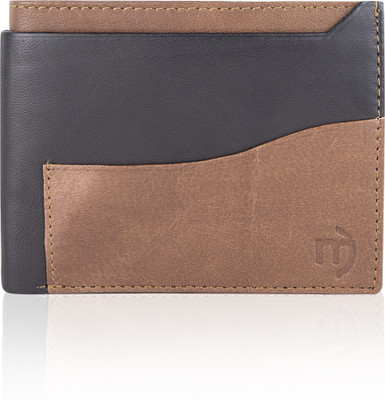 

MO DERNO Men Black Genuine Leather Wallet(3 Card Slots), Black;brown