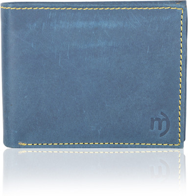 

MO DERNO Men Blue Genuine Leather Wallet(6 Card Slots), Sky blue