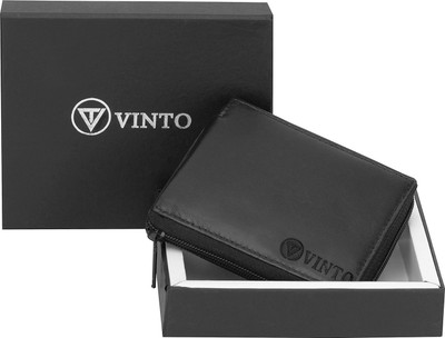 

Vinto Men Black Artificial Leather Wallet(10 Card Slots)