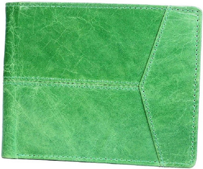 

Modello Crafts Men Green Genuine Leather Wallet(8 Card Slots), Parrot green