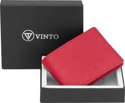 

Vinto Men Casual Red Genuine Leather Wallet(4 Card Slots)