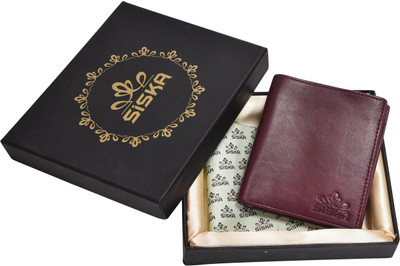 Siska Boys Brown Genuine Leather Wallet(11 Card Slots), Dark brown