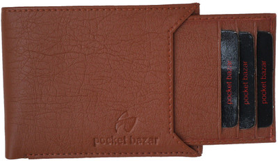 

pocket bazar Men Tan Artificial Leather Wallet(7 Card Slots)
