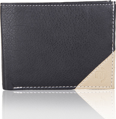 

MO DERNO Men Casual Black Artificial Leather Wallet(6 Card Slots), Black;cream