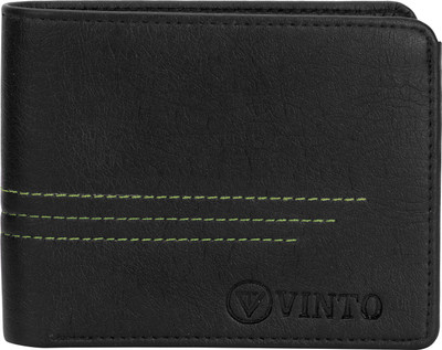 

Vinto Men Black Artificial Leather Wallet(5 Card Slots)
