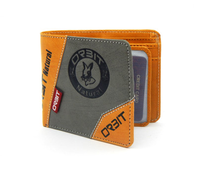 

Orbit Men Tan Genuine Leather, Fabric Wallet(3 Card Slots), Rust