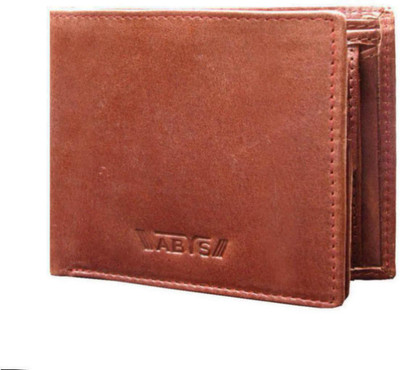 ABYS Men Casual Brown Genuine Leather Wallet(7 Card Slots)