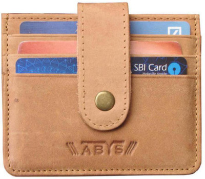 

ABYS Men Tan Genuine Leather Card Holder(6 Card Slots)