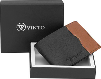 

Vinto Men Black Artificial Leather Wallet(4 Card Slots)