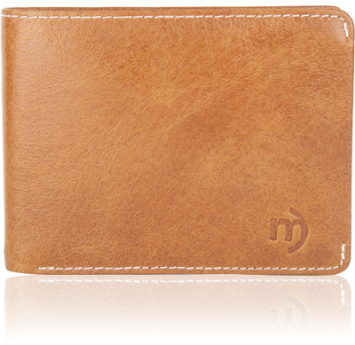 

MO DERNO Men Casual Tan Genuine Leather Wallet(4 Card Slots), Tan 1