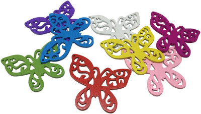 

Aumni Crafts Wooden Jewellery Pendants Scrapbooking DIY Keychain 49x41mm Butterfly Mixed Colors (Pack of 20 pieces)