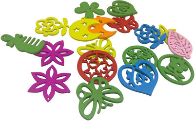

Aumni Crafts Wooden Jewellery Pendants DIY Keychain Random Mixed Shapes (Pack of 50 pieces)