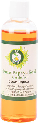 

R V Essential Pure Papaya Seed Carrier Oil 200ml- Carica Papaya (100% Pure and Natural Cold Pressed)(200 ml)