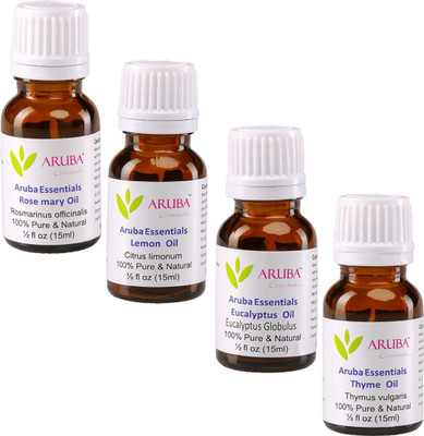 

Aruba Essentials 100% Undiluted Rosemary, Lemon, Eucalyptus & Thyme Oils(60 ml)