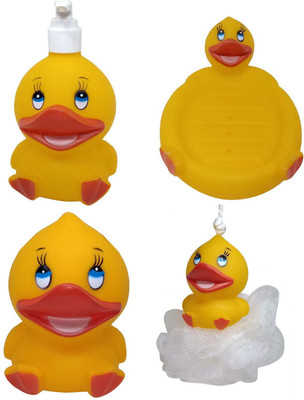 

Skywalk Cute Duck Bathroom Accessories Set Bath Toy(Multicolor)