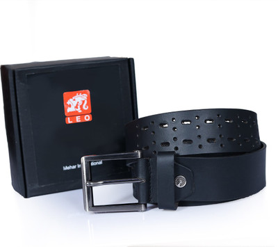

Leo Men Casual Black Genuine Leather Belt