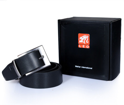 

Leo Men Casual Black Genuine Leather Belt