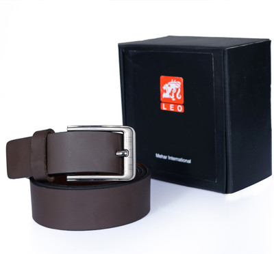 

Leo Men Casual Brown Genuine Leather Belt