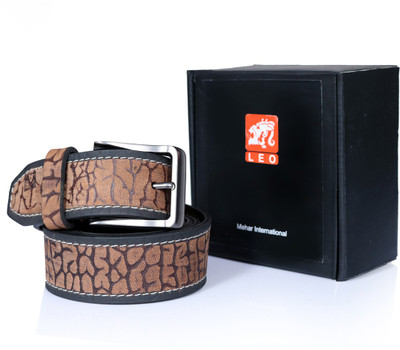

Leo Men Casual Multicolor Genuine Leather Belt, Brown