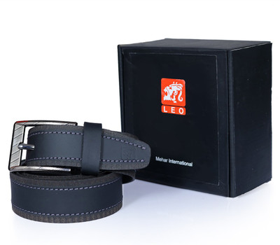 

Leo Men Casual Blue Genuine Leather Belt