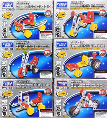 

Happy GiftMart Mini Pocket Series Mechanix Like Construction Building Set (Multicolour) - Pack of 6(Multicolor)