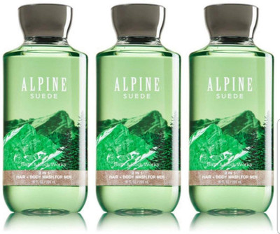 

Bath & Body Works Lot of 3 Bath & Body Signature Collection Alpine Suede 2 in 1 Hair & Body Wash 10 fl oz (Alpine Suede)(295 ml, Pack of 3)