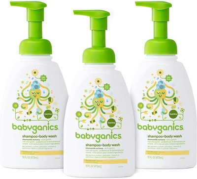 

Babyganics Baby Shampoo , Body Wash, Chamomile Verbena, 16oz Pump Bottle (Pack of 3)(473 ml, Pack of 3)