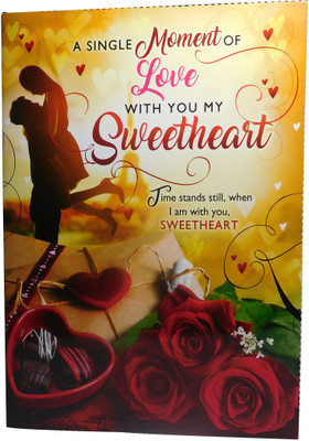 

Siddhi Gifts Single Moment Of Love - Love Gifts For Girls Greeting Card(Multicolor, Pack of 1)