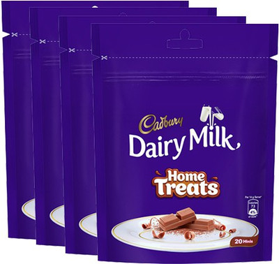 

Cadbury Dairy Milk Chocolate Home Treats, 140 g (Pack of 4) Bars(Pack of 4, 560 g)