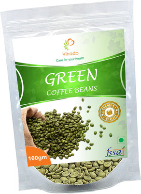 

vihado 100 % Natural & Organic Pure Arabica Green Coffee Beans For Weight Management 1 Pack of Instant Coffee 100 g(Green Coffee Flavoured)