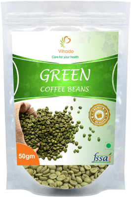 

Vihado Premium Organic Green Coffee Beans / 100% Pure & Natural / 1 Pack of Instant Coffee 50 g(Green Coffee Flavoured)