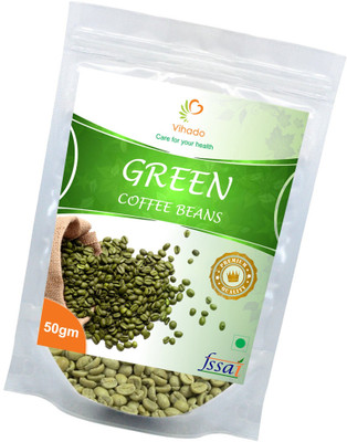 

Vihado Pure Organic 100% Natural Premium Green Coffee Beans For Weight Loose 1 Pack of Instant Coffee 50 g(Green Coffee Flavoured)
