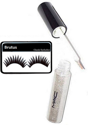 

BRUTUS Eyelashes, Mac Long Lasting Off White Eyeliner(Set of 2)