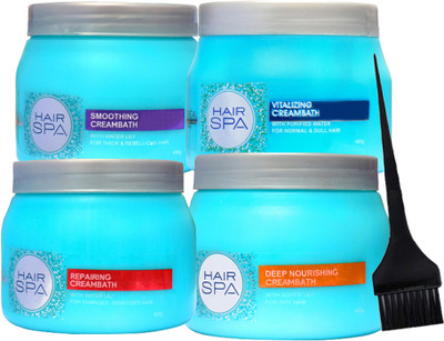 

eska Hair Brush, Smoothing, Vitalizing, Deep Nrushing, Repairing Creambath Hair Mask(Set of 5)