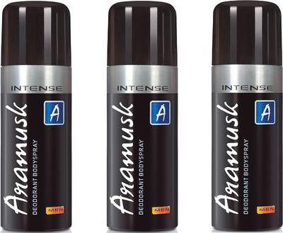 

Aramusk Intense Deodorant Body Spray for Men 150ML Each (Pack of 3) Deodorant Spray - For Men & Women(450 ml, Pack of 3)