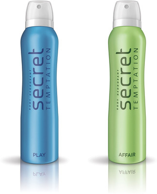 

Secret Temptation Play & Affair Pack of 2 Deodorant Spray - For Women(300 ml, Pack of 2)