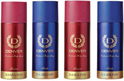 Denver HONOUR & PRIDE COMBO SET OF 4 Deodorant Spray - For Men(660 ml, Pack of 4)
