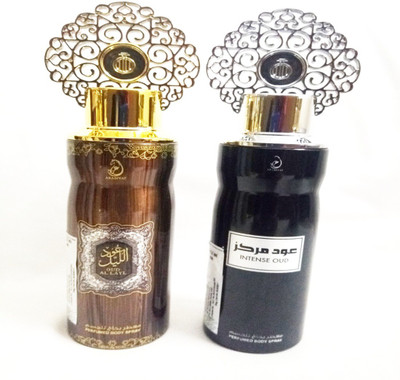 

ARABIYAT OUD AL LAYL AND INTENSE OUD Perfume Body Spray - For Men & Women(400 ml, Pack of 2)