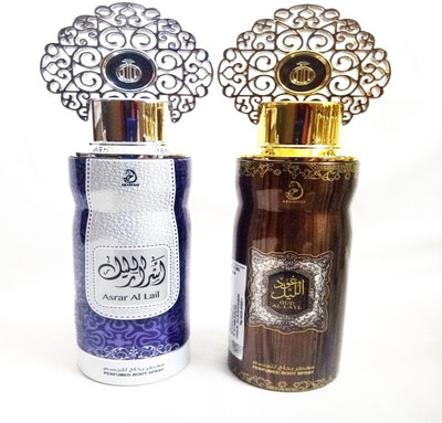 

ARABIYAT ASRAR AL LAIL AND OUD AL LAYL Perfume Body Spray - For Men & Women(400 ml, Pack of 2)