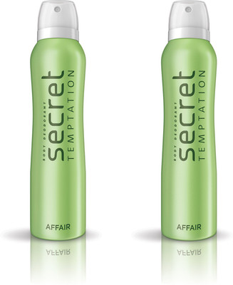

Secret Temptation Affair Pack of 2 Deodorant Spray - For Women(300 ml, Pack of 2)