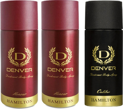 

Denver HONOUR & CALIBER COMBO SET Deodorant Spray - For Men(495 ml, Pack of 3)