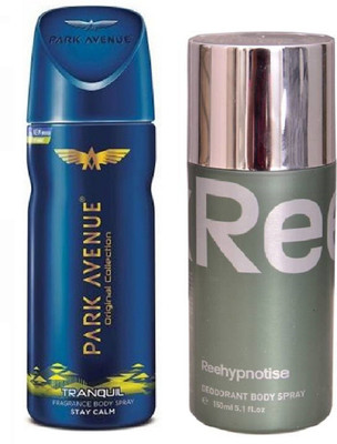 

Park Avenue TRANQUIL & REEHYPNOTISE Body Spray - For Men(315 ml, Pack of 2)