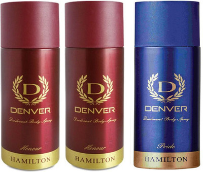 

Denver HONOUR & PRIDE COMBO SET OF 3 Deodorant Spray - For Men(495 ml, Pack of 3)
