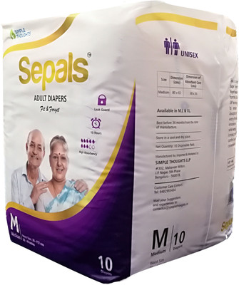 

SEPALS DISPOSABLE DIAPER Adult Diapers - M(10 Pieces)