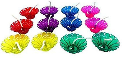 promise u Plastic (Pack of 12) Table Diya Set(Height: 3 inch)