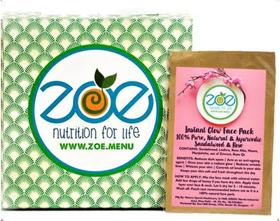 

Zoe Nutrition for Life Instant Glow Face Pack- - Rose + Sandalwood [30 Sachets] 100% Pure, Natural & Ayurvedic For Instant Radiant Glow, Reducing Dark Spots & Wrinkle Lines, Anti-Ageing, Skin-Whitening, Controlling Oil Level And Keeping Skin Soft And Fres