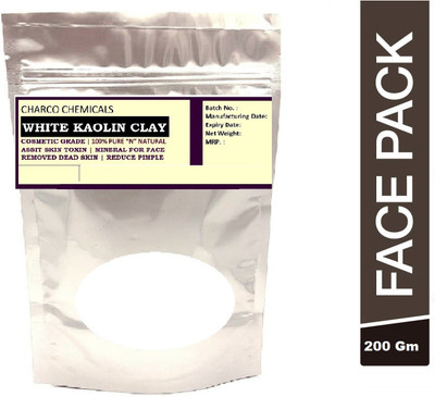 

charco chemicals White Kaolin Clay Powder,Cosmetic Grade, Size 200Gm, Skin Repair Mask.(200 g)