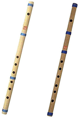 SG MUSICAL Indian Bansuri Combo B and C Bamboo Flute(43 cm)